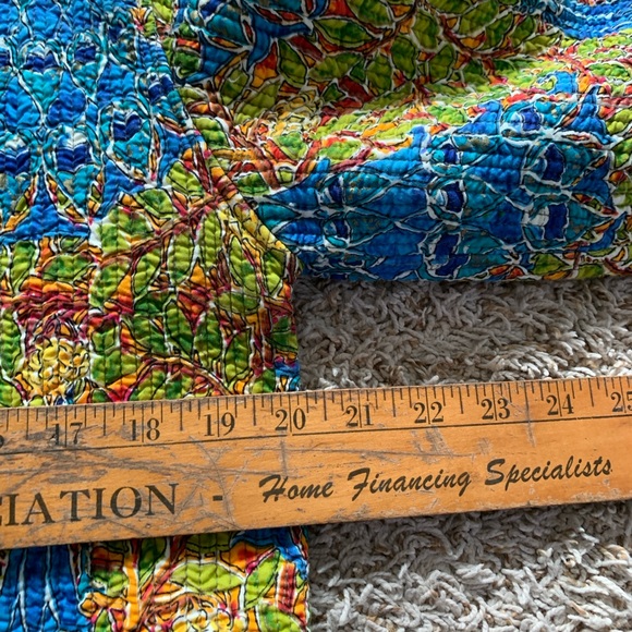 Orvis Quilted Reversible Jacket Women Size Large Indian Style Boho - Picture 6 of 8